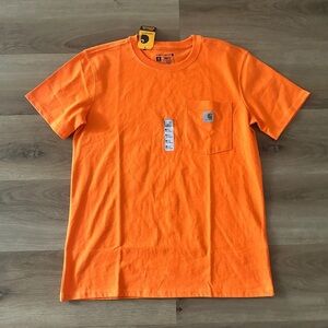 Women’s Carhartt Loose Fit Pocket T-Shirt Orange Short Sleeve Workwear Tee- NWT